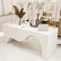Soft Clothing Shop Window Decoration Ground High And Low Booth Network Red Special Desk Display Art Middle Island Display Table
