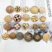 Metal button round Joker sweater windbreaker button coat woolen suit coat vintage high-end coat women