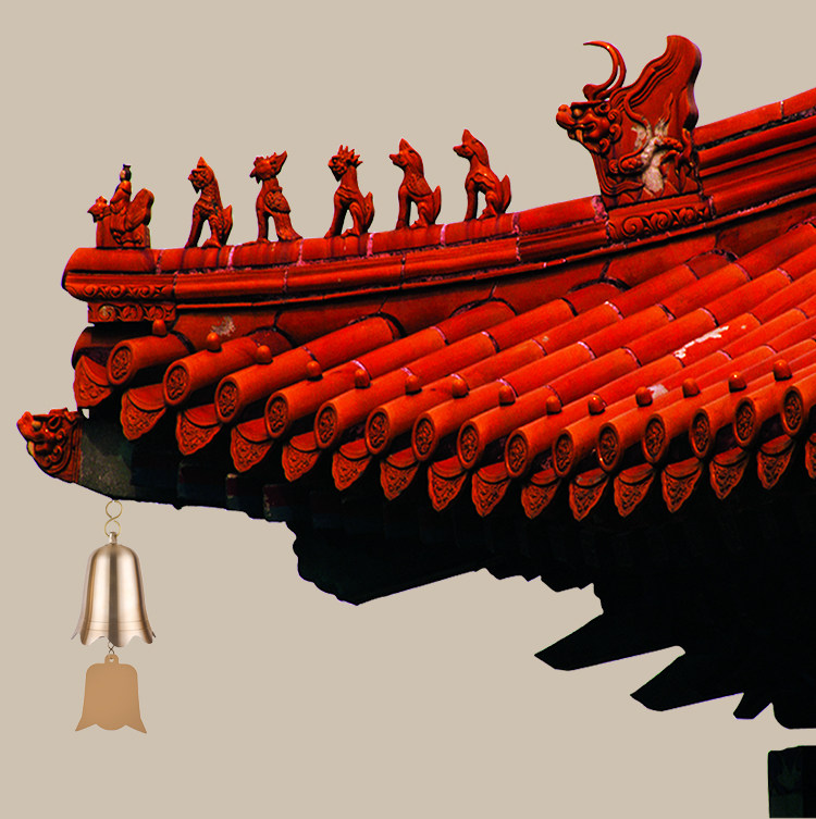 纯铜风铃复古寺庙大号铜钟寺院佛塔铃铛挂件仿古屋檐吊垂风铃包邮