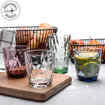 bormioli rocco heat-resistant glass water cup imported home color tea rinse mouth brushing brush cup set