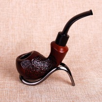 Resin Smoke Bucket Iron Pan Old Bent Fighting Stone Nangan Smoke Bucket Long Handle Reading Bucket Tobacco Smoke Bucket Filter Dry Smoke Infighting Tool