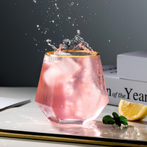 Glass transparent cup water cup female ins style home creative personality trend wine glass simple fresh forest