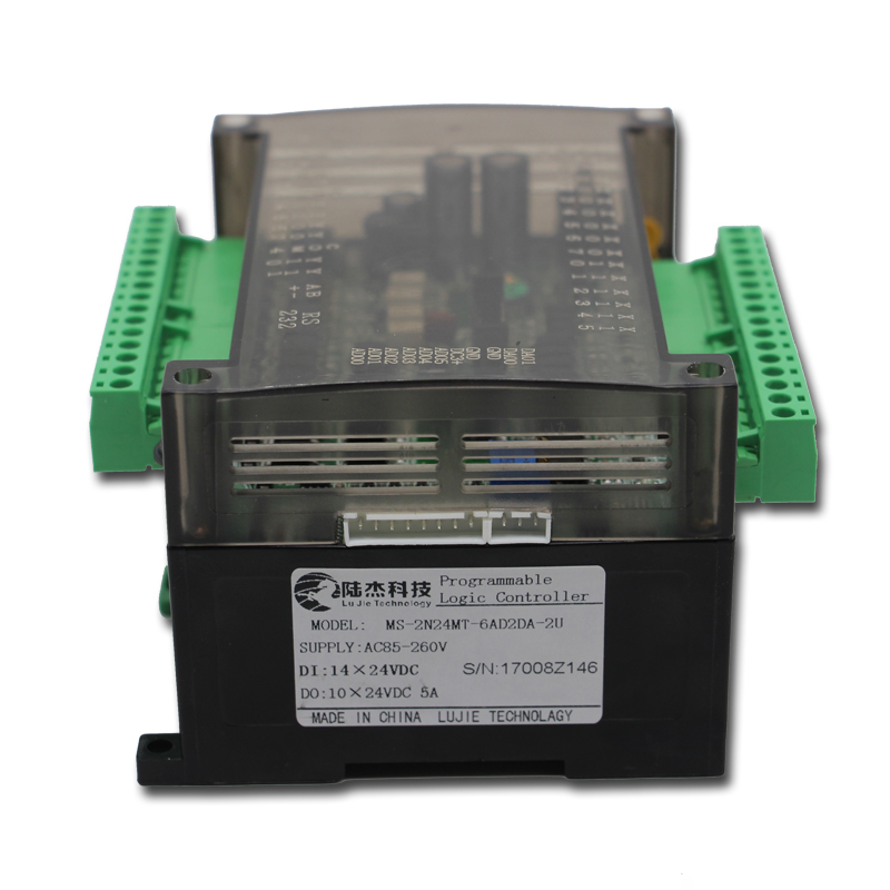 220V三菱PLC工控板FX1N2N-24MT可编程控制器有6AD2DA模拟量控步进 三菱