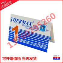 British THERMAX high temperature disinfection single grid 82 degree label thermal test paper temperature change color disc dishwasher