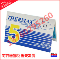 UK thermax temperature test strip display thermal label paper test warm wax tablet 5 grid D Mark indicator paper