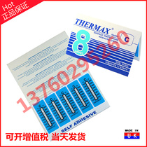 British THERMAX original 8 grid C temperature thermal test paper temperature measuring wax sheet label test temperature 116~154