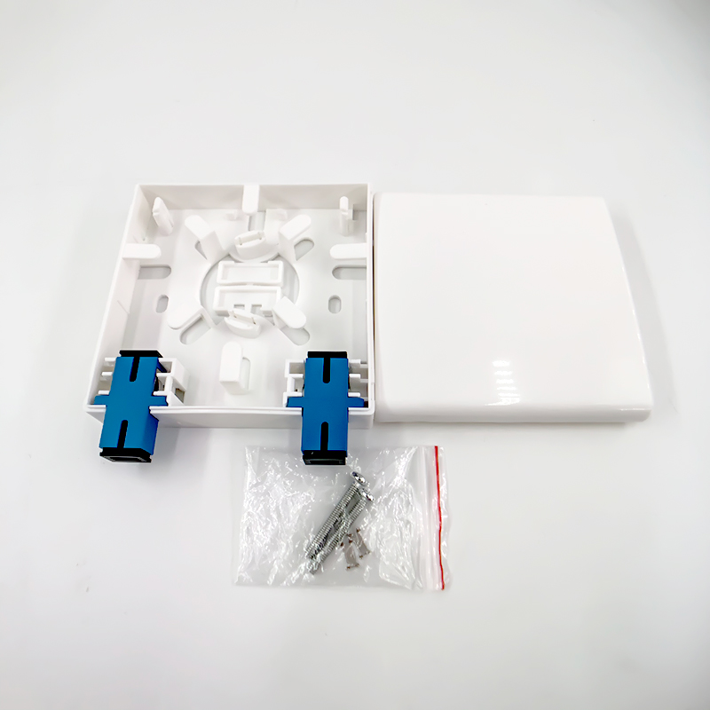 type 86 fiber to the home fiber information panel leather cable optical cable terminal box 86 desktop box with 2 flange head fiber panel box fiber cable box