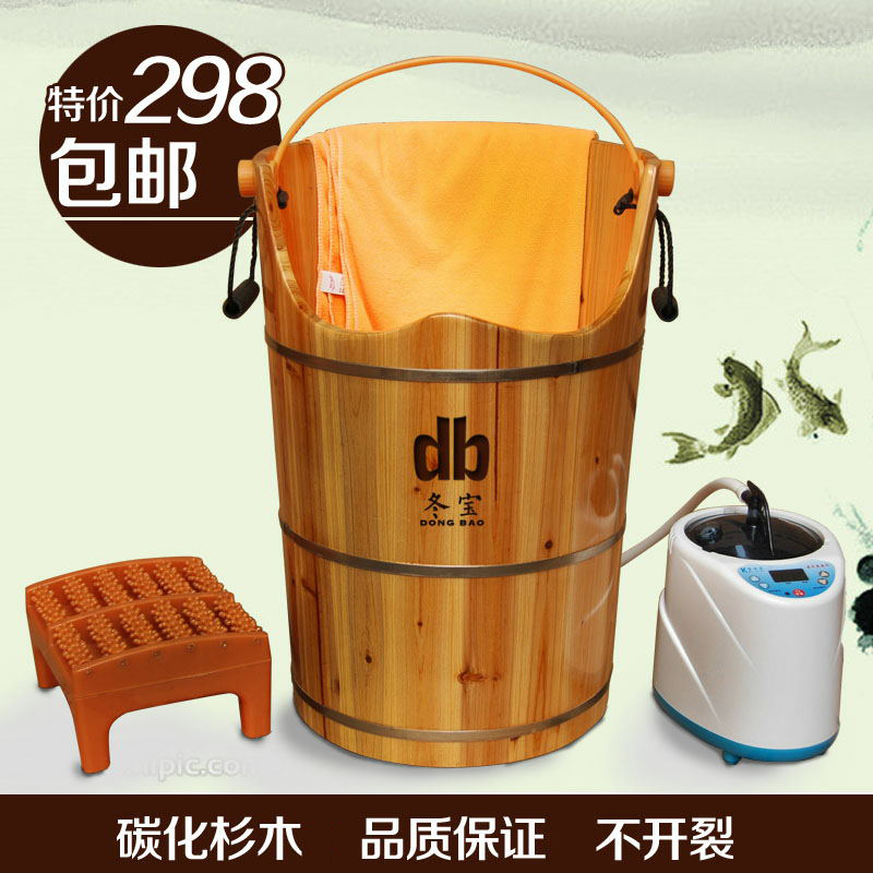 熏蒸桶加热泡脚桶妇科坐蒸蒸汽桶木质足浴深桶汗蒸桶恒温木桶包邮