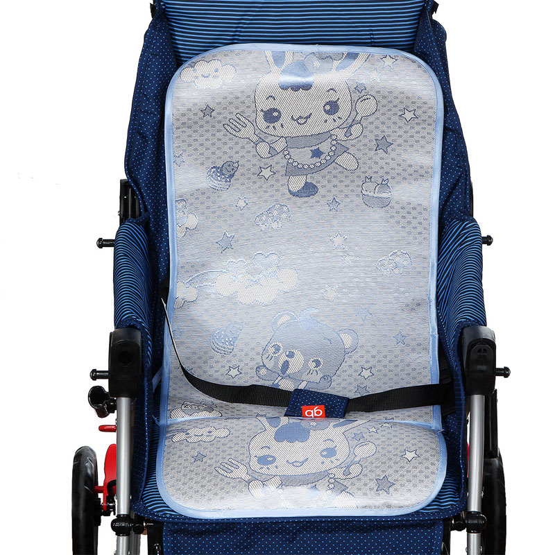 婴儿推车凉席儿童宝宝冰丝凉席夏季新生儿伞车凉席垫子通用凉席产品展示图1