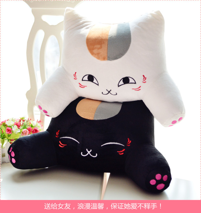 促销猫咪老师抱枕 可插手暖手抱枕捂手枕午睡枕毛绒娃娃可爱生日?