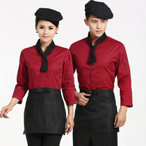  Hotel autumn new womens overalls Chinese food hotel waiter Hotel shirt autumn hot pot restaurant waiter