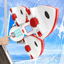 Cleaning experts use glass erasers to wipe glass windows double-sided tall buildings hollow double-three-layer strong magnetic cleaning tools