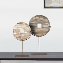 New Chinese-style metal soft decorations iron ornaments model rooms sales offices hotel living room handicrafts furnishings