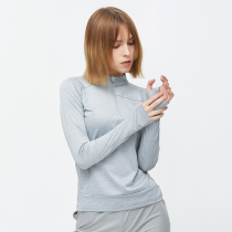 Outdoor quick-drying clothes womens long sleeves thin loose size elastic thin breathable hiking hiking running sports T-shirt