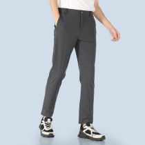 Outdoor quick-drying pants mens summer thin breathable loose size casual pants high waist slim hiking sports pants