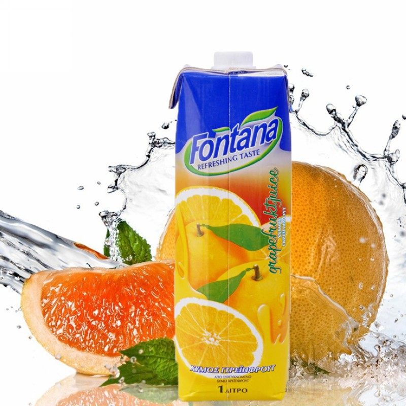 fontana塞浦路斯芳塔娜西柚汁1l*4瓶/组/进口果汁包邮