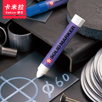 Japan imported cherry blossom solid paint pen waterproof XSC industrial metal high temperature marker pen water writing pen metal paint pen white marker pen tire pen not easy to fade