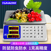 Yuhao 30 kg electronic platform scale 1 gram pricing scale Commercial accurate weighing selling vegetables and fruits kitchen household small