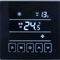 Touch screen central air conditioning thermostat digital display intelligent fan coil temperature controller three-speed switch panel