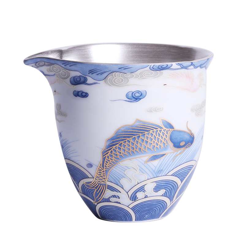Tasted silver gilding master of blue and white porcelain cup home checking ceramic tea cup kung fu tea tea light small bowl