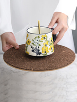 Water Pine Cork Pan Home Commercial Food Tea Water Plate Mat