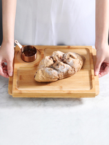 Bamboo Double-sided Wood Pallet Rectangular Home Commercial Solid Wood Tray Hotel Dinner Plate Fruit Cake Tea Water Plate