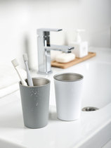 Stainless steel washing cup Household simple brushing cup creative cute tooth cylinder cup A couple of student mouthwash cups