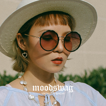 Mo Shou round big frame sunglasses retro net red street shot fashionable and elegant anti-UV petal sunglasses female big face