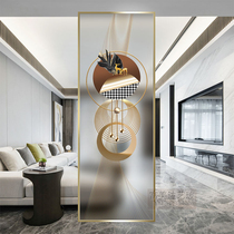 Light luxury glass screen partition living room modern minimal bedroom to block the household toilet porch mobile wall