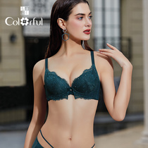 Colorful multi-colored and sexy soft steel ring small chest thick mold cup coaly without mark and back bra C6843