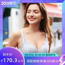 Colorful multi-coloured lingerie womens small chest thick mold cups Polymers lingerie lace without steel ring bra C6922