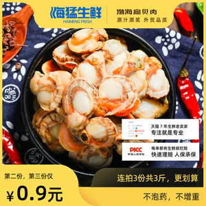 海猛 渤海扇贝肉鲜活现剥熟冻蒜蓉粉丝扇贝贝柱肉包邮非即食