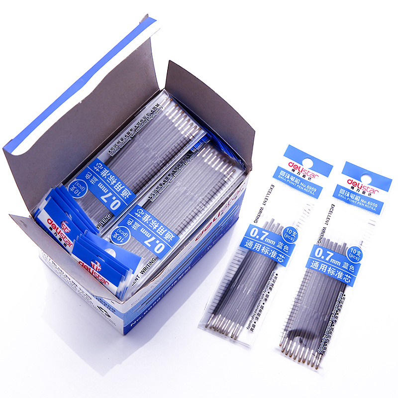 100 effective press ballpoint pen core blue pen core oily refill 0.7mm elementary school students with ballpoint pen refill universal refill office stationery wholesale