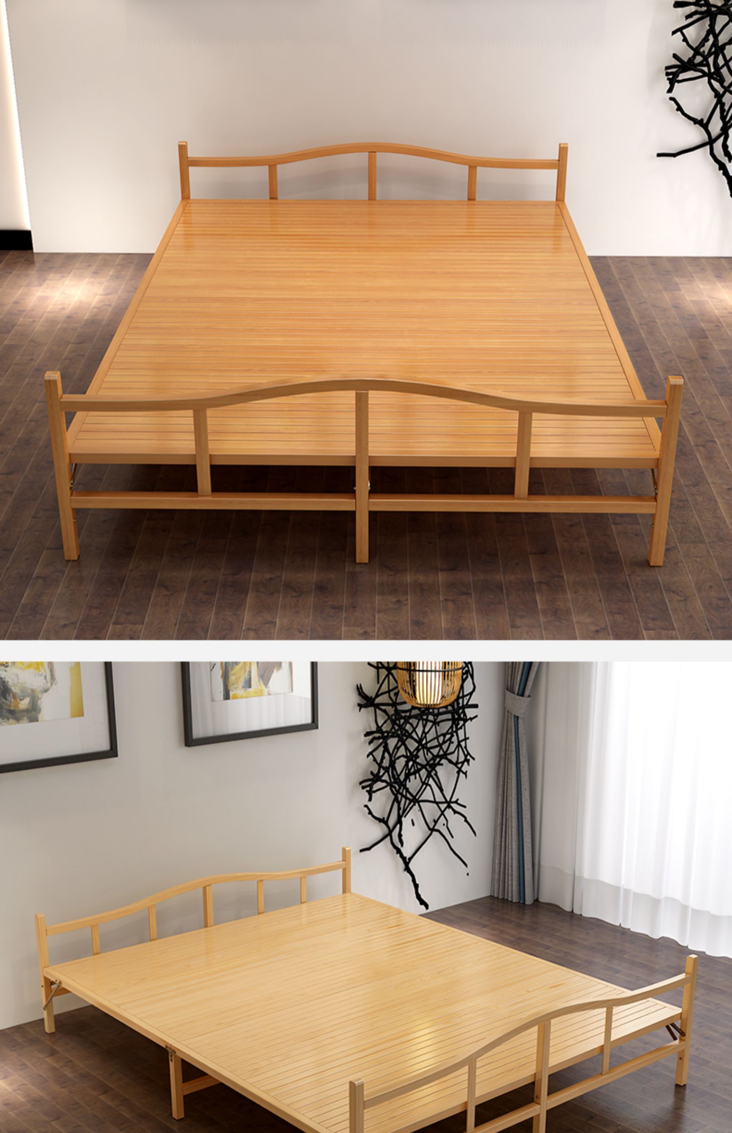 折叠竹床单人双人办公室午休