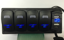 RV yacht boat-shaped double light 5-digit combination switch with USB voltage charging waterproof modified Wrangler switch