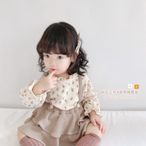 SonnyGirl2021 female baby autumn baby childrens suit Korean version of the upper and lower clothes girls autumn new Western style