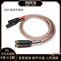 Paiyang audio P807 square core copper balance signal line fever hiend kanong head xlr over machine wire