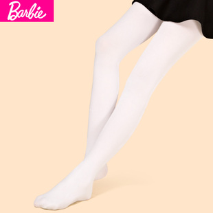 儿童连裤袜芭比女童白色舞蹈袜夏薄款宝宝裤袜