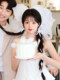 Princess Bow Veil과 Collar Bride 제안서 머리 장식 사진 소품 Super Fairy Sweet Apperment Multi-Layer Simple Princess Bow Veil과 Collar Bride 제안서 머리 장식 사진 소품 Super Fairy Sweet Apperment Multi-Layer Simple