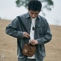 Furnace Japanese Retro Casual Jacket Spring and Autumn Trend Solid Color Pocket Decorative Shirt Mens Handwear Top