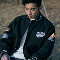 Furnace 2021 Spring and Autumn New Product Contrast Color Labeling Baseball Clothing Jacket Men Street Pilot Color Locomotive Jacket