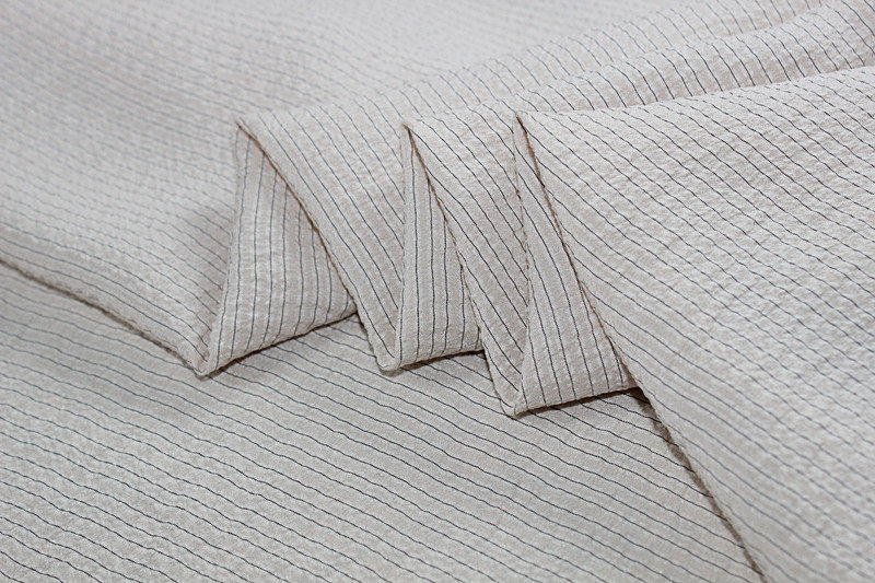 真丝细条纹布料服装面料蚕丝布泡泡纱衬衣连衣裙布料布面料