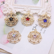 Baroque style hexagram pendant pendant handmade diy Bajituo millet decoration Lolita material