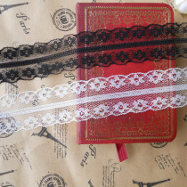 Black white small flower lace butterfly knot hair accessories DIY handmade hairpin material clothing accessories floral side