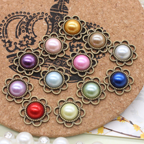 1 5cm Bronze color Sunflower Alloy Bottom ToDIY Butterfly Knot Headwear Clips Hair Accessories Accessories