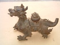 Antique Antique KIRIN Kirin Iron Kirin Ornament Mascot Film and Television Props Collectibles Negotiable