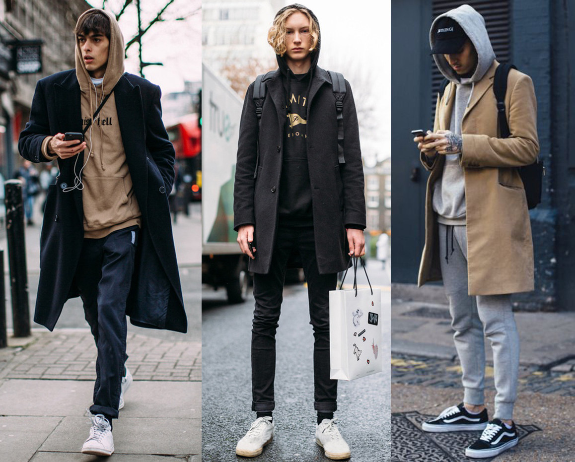 连帽卫衣多种叠穿塑造型格满满潮男范儿