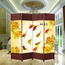 Chinese style screen partition living room folding mobile fashion cloth art minimalist with modern folding screen rattan custom made
