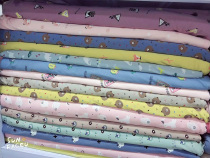 Cartoon cotton polished cotton cotton spring and autumn winter pajamas home clothes baby childrens clothing moon clothes can be customized