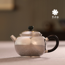 Li Xiabai silver pot sterling silver 9999 tea tea silver pot sterling silver tea tea silver pot boiling water silver pot